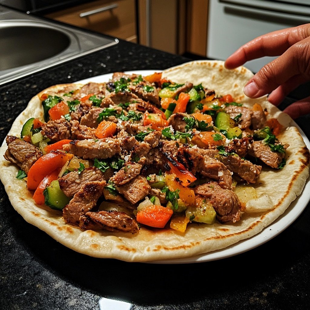 Klassischer Döner Kebab wie vom Imbiss