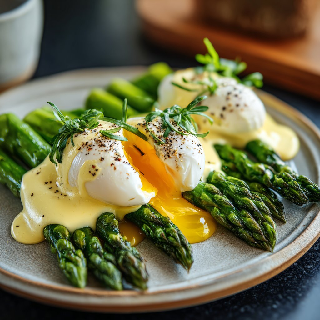 Grüner Spargel Mit Ei