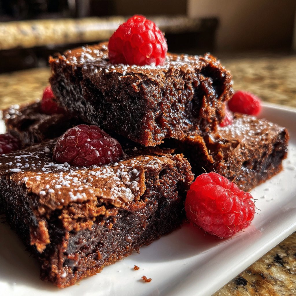Brownies mit Himbeeren
