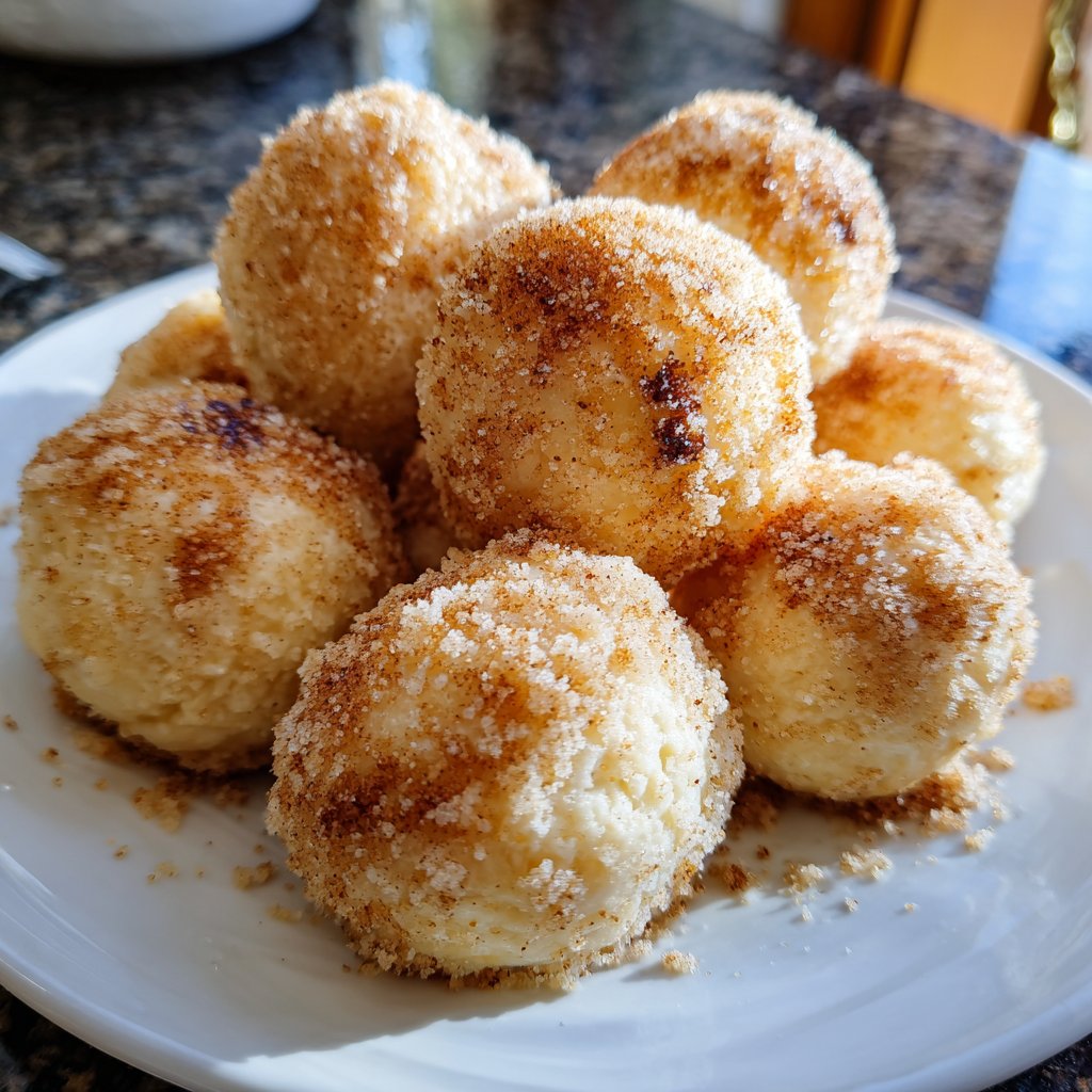 Quarkbällchen mit Zimt