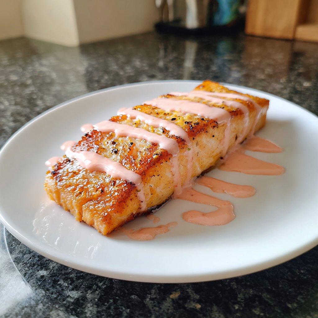 Lachs mit rosa Pfeffersauce