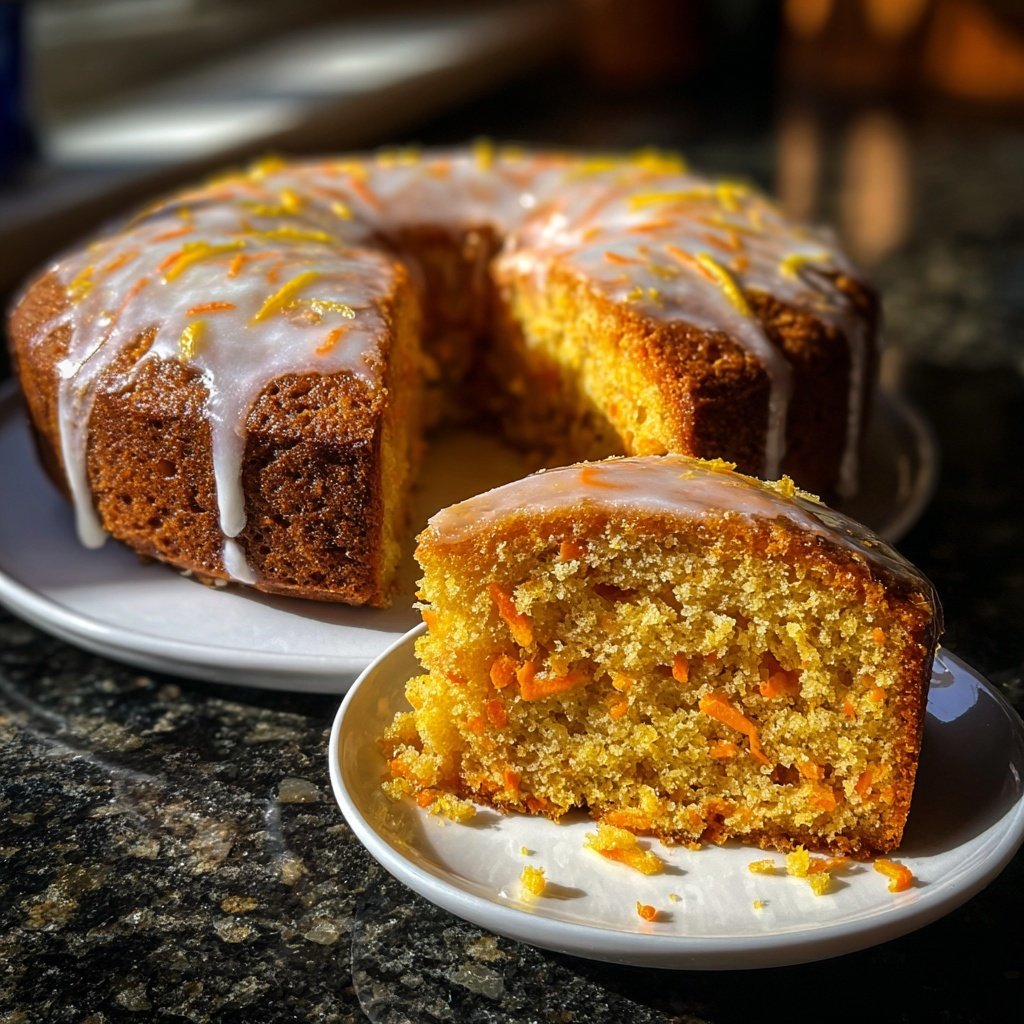 Karottenkuchen Mit Zitronen Zuckerguss