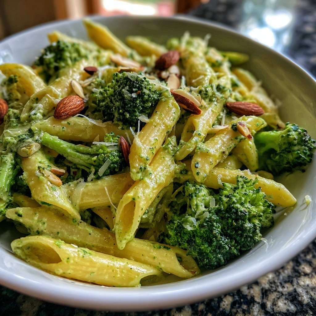 Penne mit Brokkoli und Mandeln