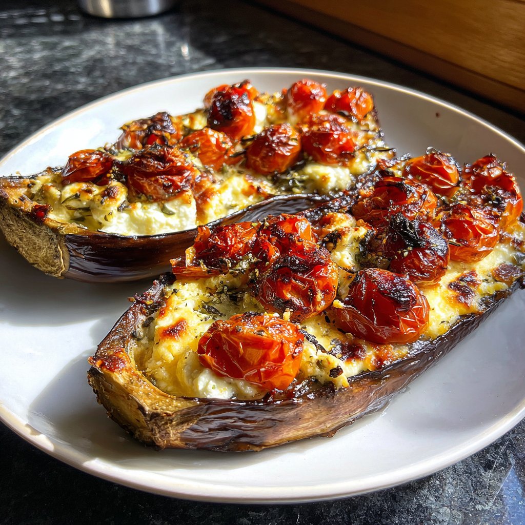 Auberginen mediterran gebacken