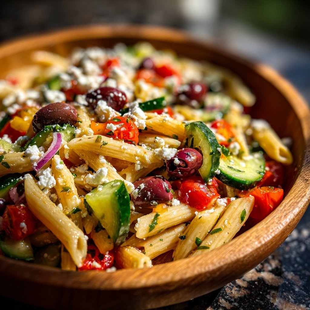 Mediterraner Nudelsalat Leicht