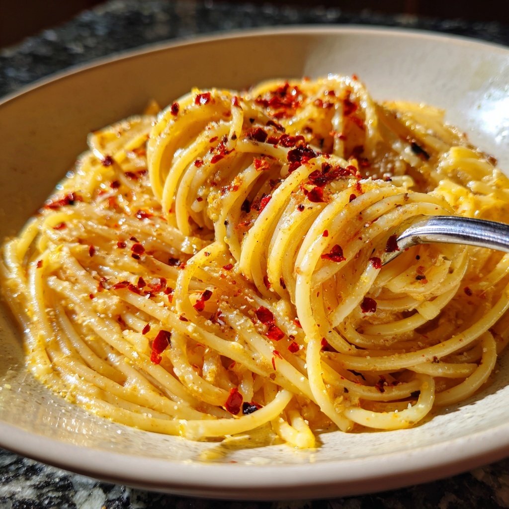 Spaghetti mit Hummeröl und Chili