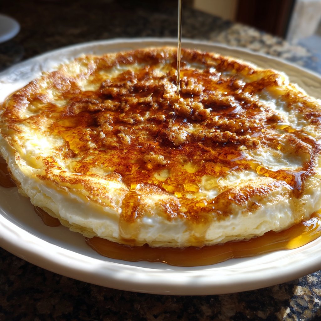 Pfannkuchen mit Quark und Honig