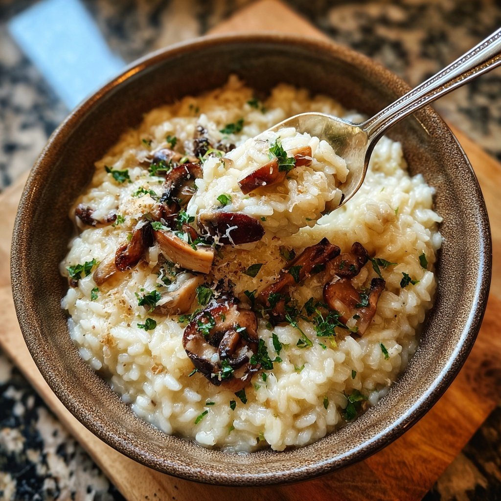 Abendessen mit cremigem Risotto